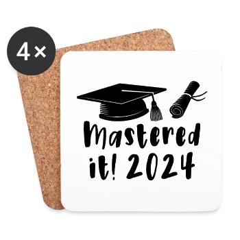 Mastered It 2024 Masters Degree Graduation 2024 - Coasters (set of 4) - white - Front
