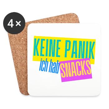 Keine Panik - ich hab Snacks - Untersetzer (4er-Set) - Weiß - Vorne