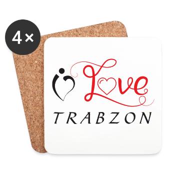 i love trabzon - Untersetzer (4er-Set) - Weiß - Vorne