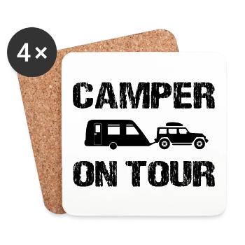 camping - Coasters (set of 4) - white - Front