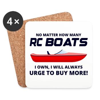 Rc Boat Racing Course de hors-bord électrique - Dessous de verre (lot de 4) - blanc - Devant
