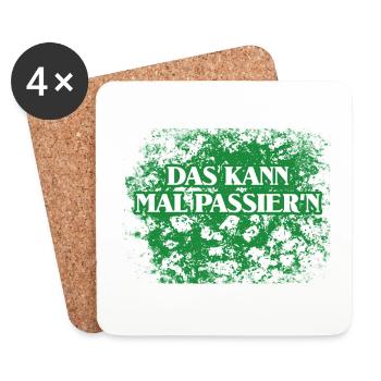 kann passieren - Untersetzer (4er-Set) - Weiß - Vorne