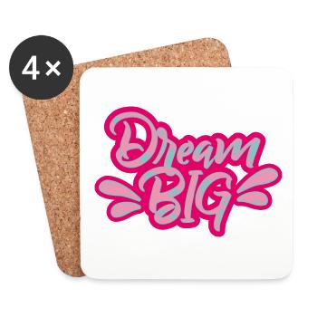 Dream Big - Coasters (set of 4) - white - Front