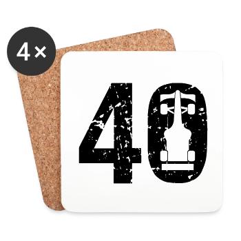40 Formula Racing Motorsport - Untersetzer (4er-Set) - Weiß - Vorne