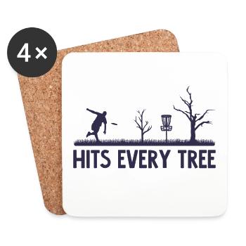 Disc Golf Player Graphics Discgolfer Discgolf - Coasters (set of 4) - white - Front