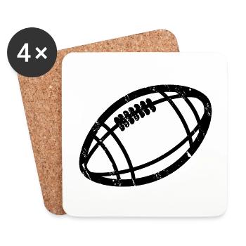American Football Vintage Football - Coasters (set of 4) - white - Front