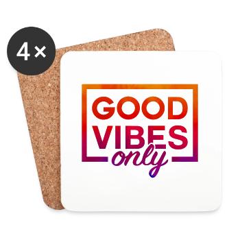 Only Tie Dye Good Vibe - Coasters (set of 4) - white - Front