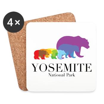 Yosemite National Park - Coasters (set of 4) - white - Front
