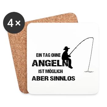 fishing - Coasters (set of 4) - white - Front