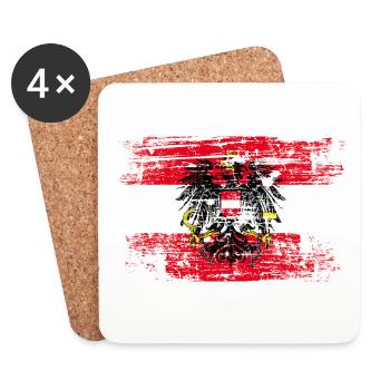 Austria Austria flag flag eagle - Coasters (set of 4) - white - Front