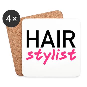 Hair stylist - Untersetzer (4er-Set) - Weiß - Vorne