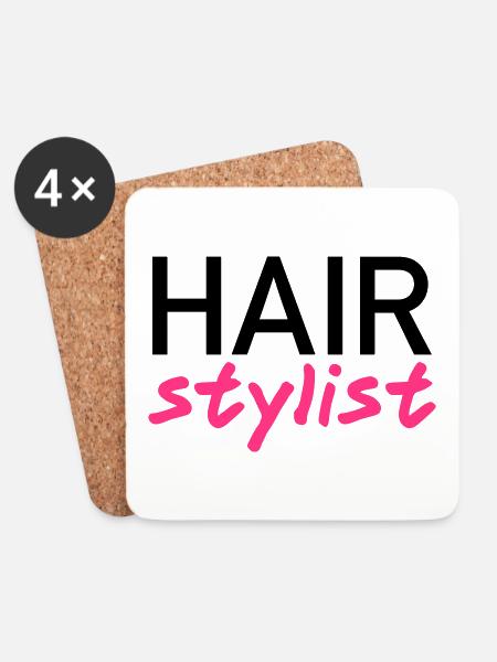 Hair stylist - Coasters (set of 4) - white