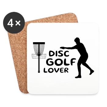 Disc golf - Coasters (set of 4) - white - Front