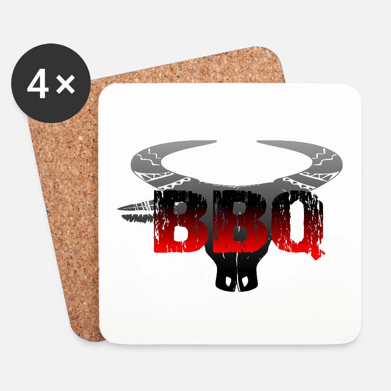 BBQ - Untersetzer (4er-Set) - Weiß