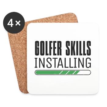 Golfspieler Golfer Skills Golfen Golf - Untersetzer (4er-Set) - Weiß - Vorne
