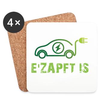  Elektrisches Auto Design - Untersetzer (4er-Set) - Weiß - Vorne