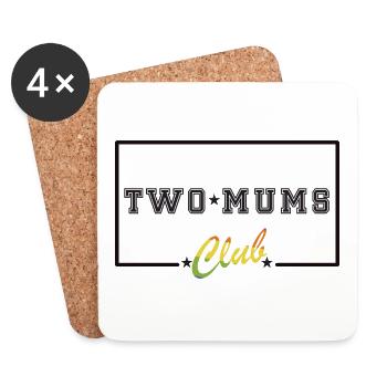 Two mums club LGBT 2 Mamas Mütter - Coasters (set of 4) - white - Front