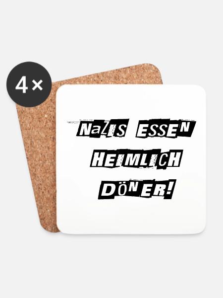 Dönerliebe - Untersetzer (4er-Set) - Weiß