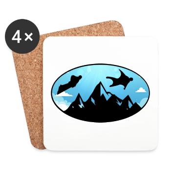 Wingsuit volant Base Jumping Parachutisme Wingsuit - Dessous de verre (lot de 4) - blanc - Devant