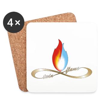 Twin Flame Infinity - Untersetzer (4er-Set) - Weiß - Vorne