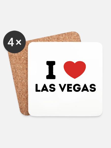 Ich liebe Las Vegas, Vereinigte Staaten - Untersetzer (4er-Set) - Weiß