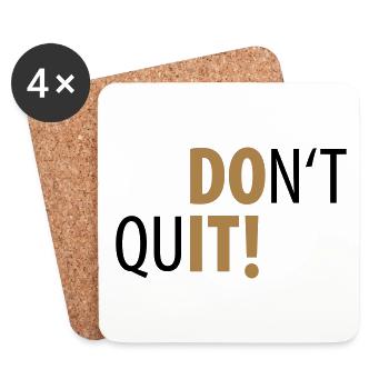 Do It! Don't Quit! Sport Motivation - Untersetzer (4er-Set) - Weiß - Vorne