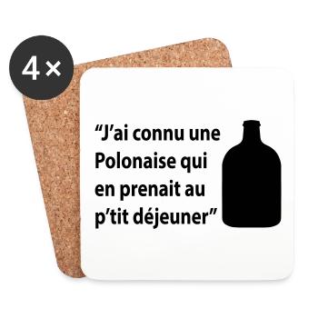 tonton flingueur - Dessous de verre (lot de 4) - blanc - Devant