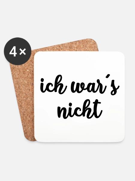 ich wars nicht - Untersetzer (4er-Set) - Weiß