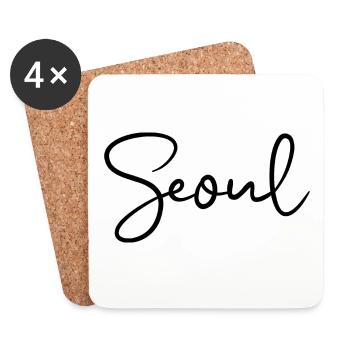 Seoul Südkorea - Untersetzer (4er-Set) - Weiß - Vorne