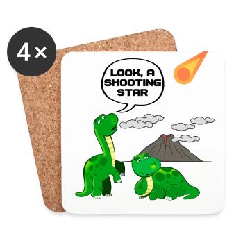Dinosaur Dino Prehistoric Fun - Coasters (set of 4) - white - Front
