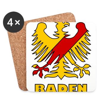 Das Badnerland - Untersetzer (4er-Set) - Weiß - Vorne