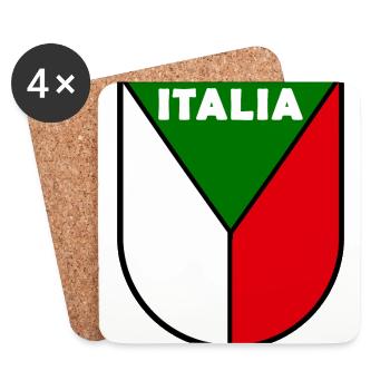 Italy Coat of Arms - Coasters (set of 4) - white - Front