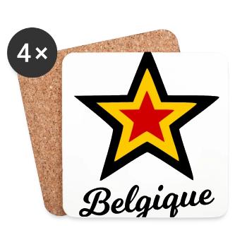 At home in Belgium - Coasters (set of 4) - white - Front