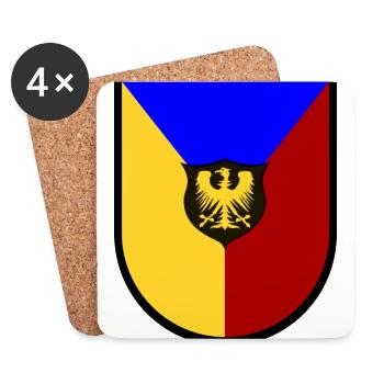 Die Unterstützer aus Rumänien - Untersetzer (4er-Set) - Weiß - Vorne