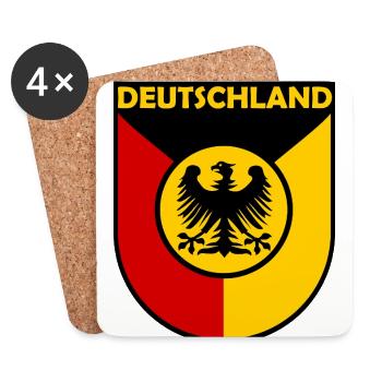 Die Farben aus Deutschland - Untersetzer (4er-Set) - Weiß - Vorne