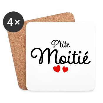 Petite Moitié Humour Surnom Affectueux Femme - Dessous de verre (lot de 4) - blanc - Devant