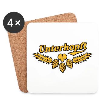 Unterhopft, Outline - Coasters (set of 4) - white - Front