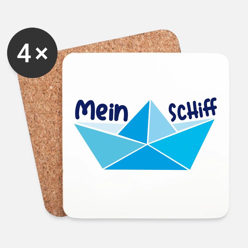 Mein Schiff - Untersetzer (4er-Set) - Weiß