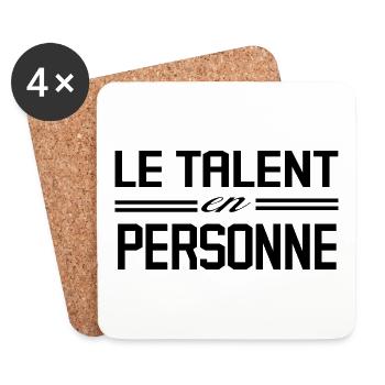 Le Talent En Personne - Dessous de verre (lot de 4) - blanc - Devant