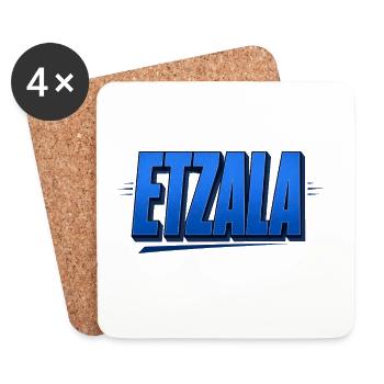 Etzala – fränkischer Mundart - Untersetzer (4er-Set) - Weiß - Vorne