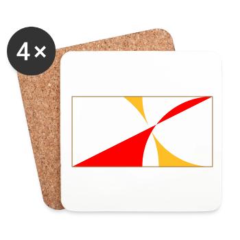 Everything in the right proportion! - Coasters (set of 4) - white - Front