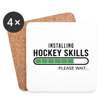 Feldhockey Skills Design Hockeyspieler Hockey - Untersetzer (4er-Set) - Weiß - Vorne