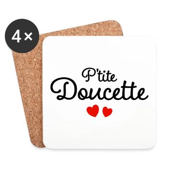 Petite Doucette Humour Surnom Affectueux Femme - Dessous de verre (lot de 4) - blanc - Devant