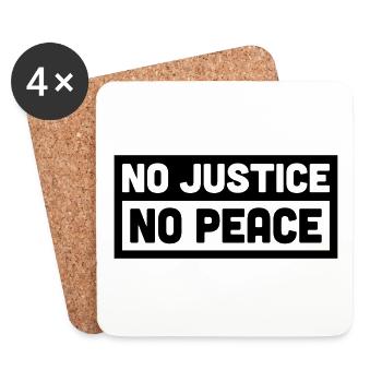 No justice no peace - Coasters (set of 4) - white - Front