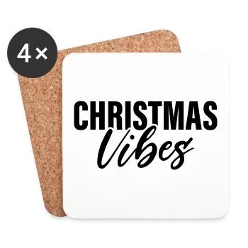 Ambiance de Noël - Dessous de verre (lot de 4) - blanc - Devant