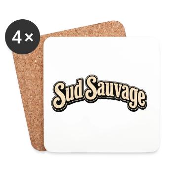 Sud Sauvage Rétro Vintage - Dessous de verre (lot de 4) - blanc - Devant