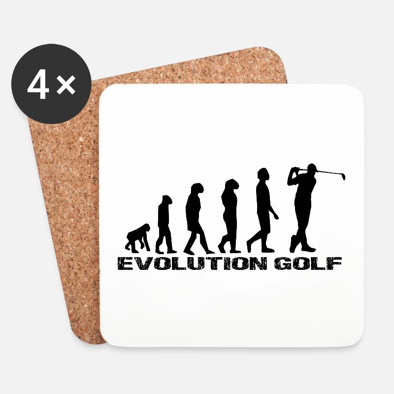 Golf - Untersetzer (4er-Set) - Weiß