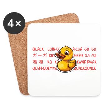 Quack Quack - Coasters (set of 4) - white - Front