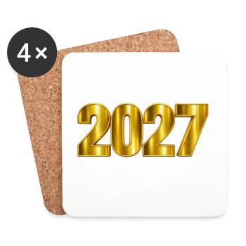 NEU – 2027 Lädt! - Untersetzer (4er-Set) - Weiß - Vorne
