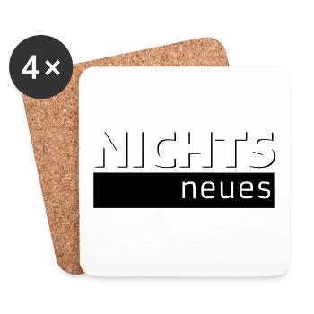 NICHTS neues - Untersetzer (4er-Set) - Weiß - Vorne
